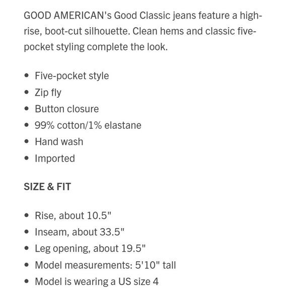 Good American Good Classic High-Rise Boot-Cut Jeans - Picture 11 of 13